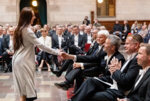 Danamrks konge håndtryk til maler