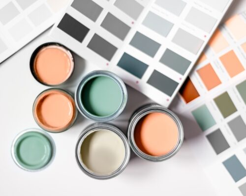 Forskelige farver maling